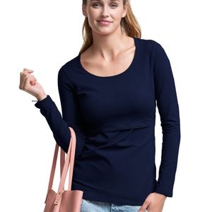 Boob design navy long sleeve